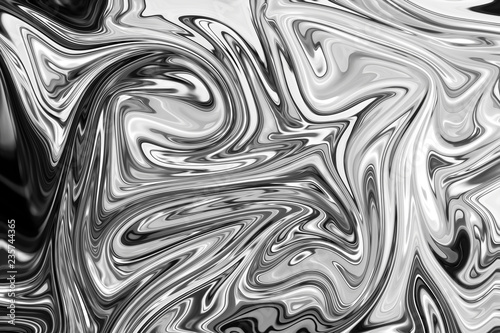 Abstract Gray Black and White Marble Ink Pattern Background. Liquify Abstract Pattern With Black, White, Grey Graphics Color Art Form.