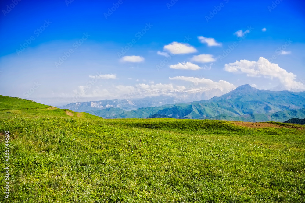 Caucasus mountain range in summer Caucasus mountain range in summer