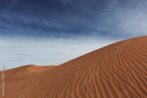 Big sand dunes in desert