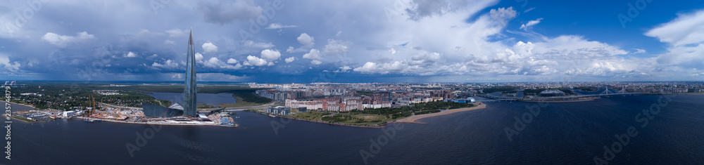 Panorama of St. Petersburg Lakhta Center