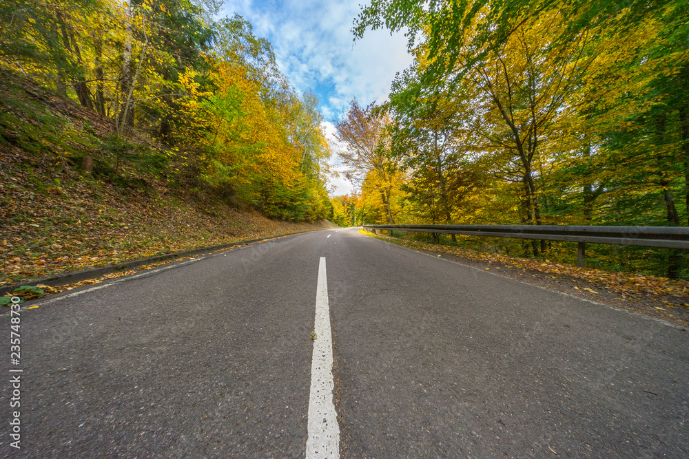 Straße im Herbst