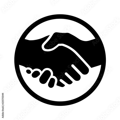 Icon of a handshake. Vector illustration EPS10 2