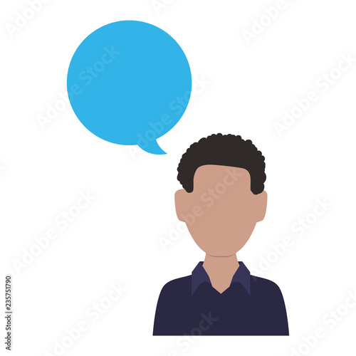 young man with speech bubble