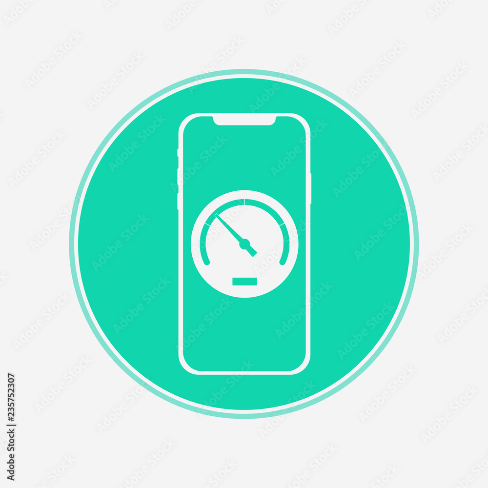 Phone speed test vector icon sign symbol Phone speed test vector icon sign symbol