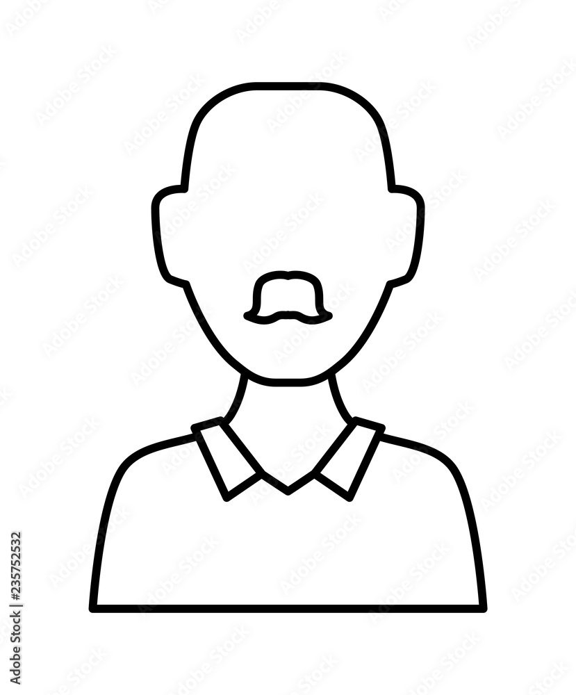 man bald with mustache man bald with mustache