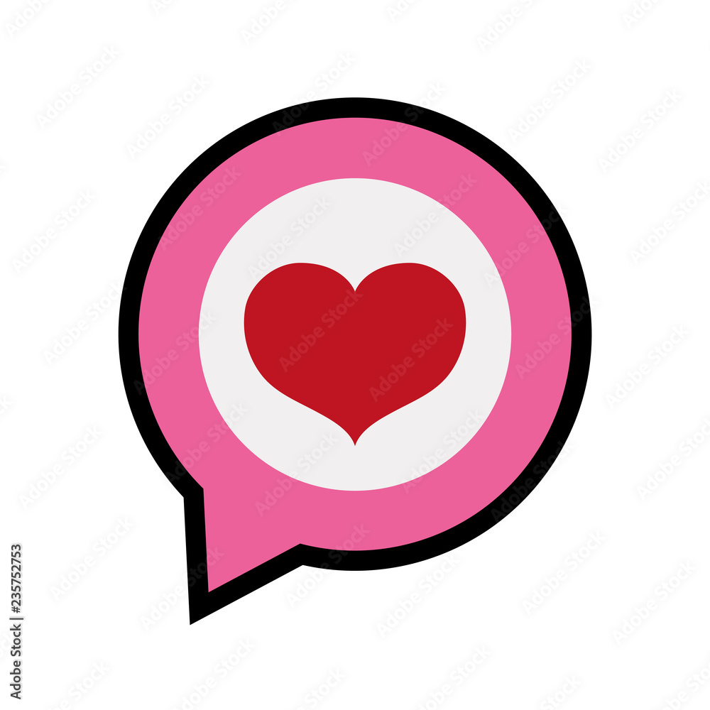 speech bubble chat with heart speech bubble chat with heart