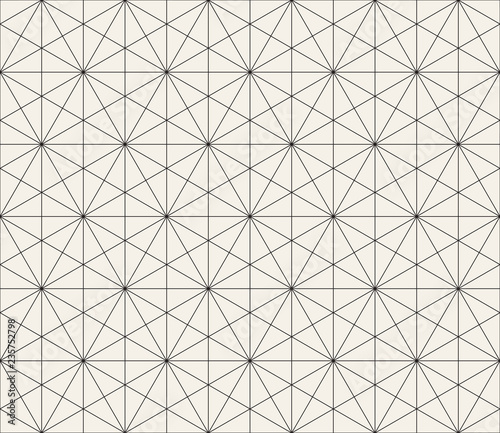 Vector seamless geometric pattern. Modern stylish abstract texture. Simple mono line abstract trellis.