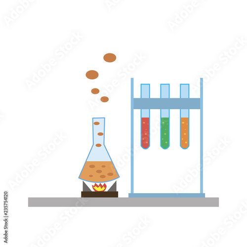 chemical flasks icons