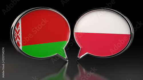 Belarus and Poland flags with Speech Bubbles. 3D illustration Free Download Belarus and Poland flags with Speech Bubbles. 3D illustration - GFXLoad