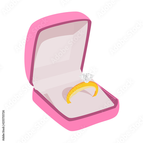 Engagement ring in box