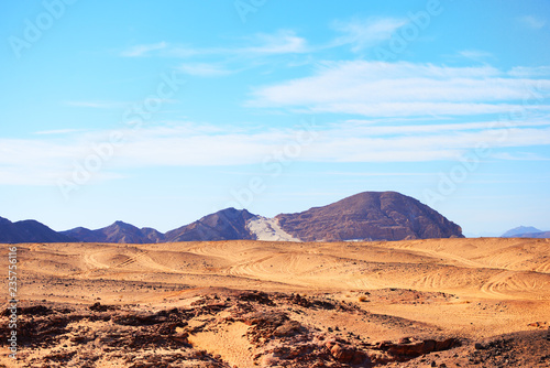 View of Sinai desert in Egypt