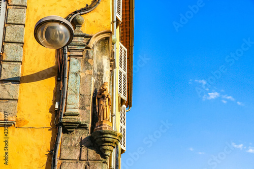 View on the historic architecture in Frejus, France on a sunny day.