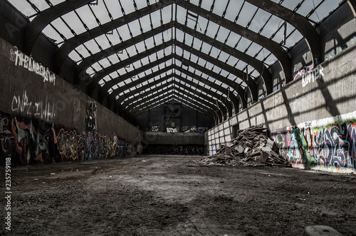 interior of a abandoned factory