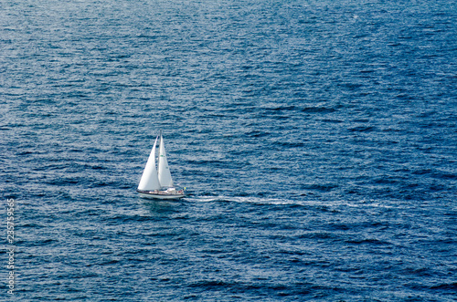 sailing yacht in sea