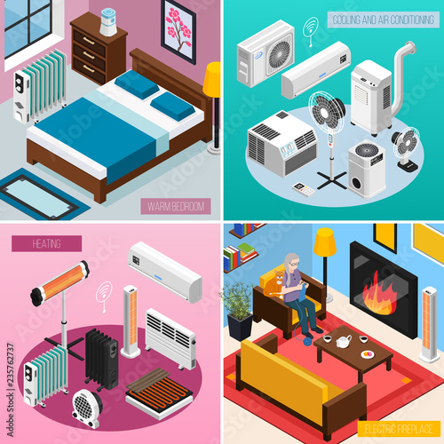 Home Climate Isometric  Concept