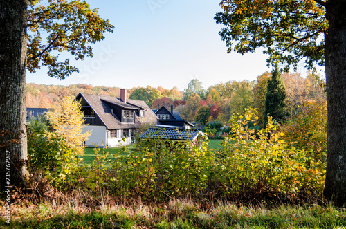 house in autumn