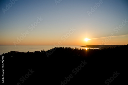 sunset in the mountains