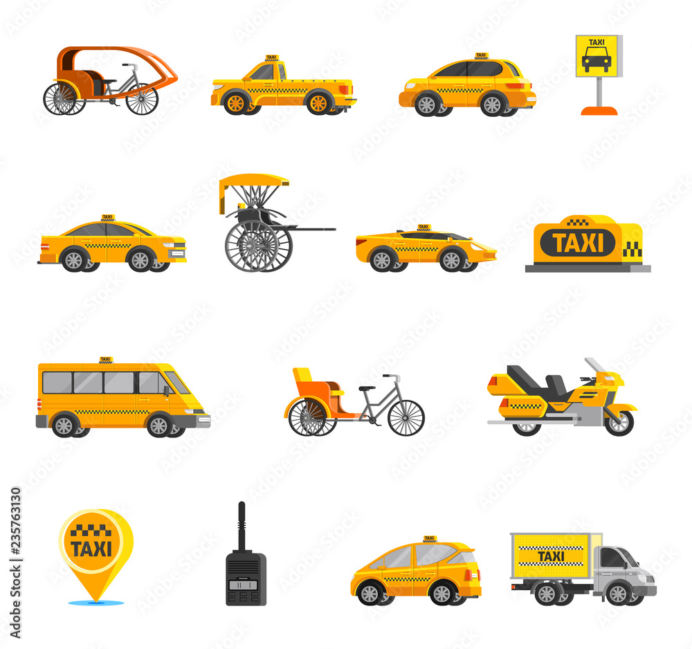Taxi Icons Set