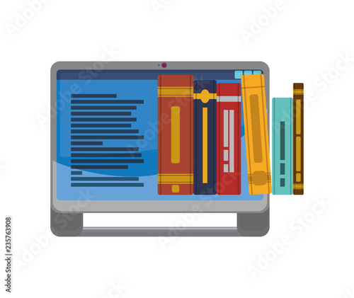 tablet with electronics books