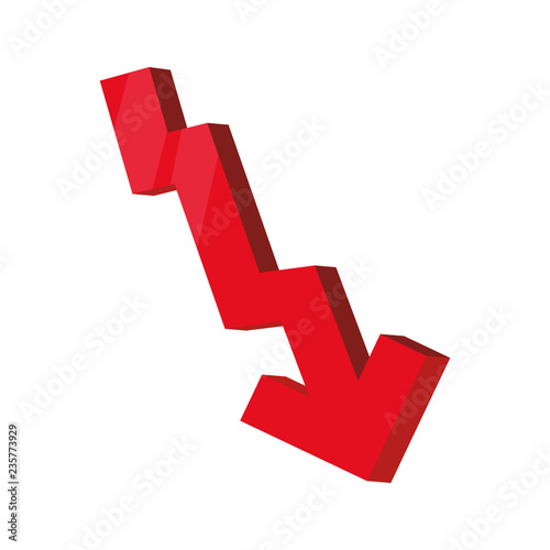 statistics arrow down icon