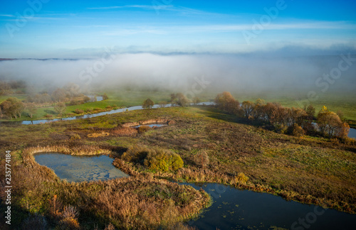 Fototapeta Naklejka Na Ścianę i Meble -  morning mist river landscape