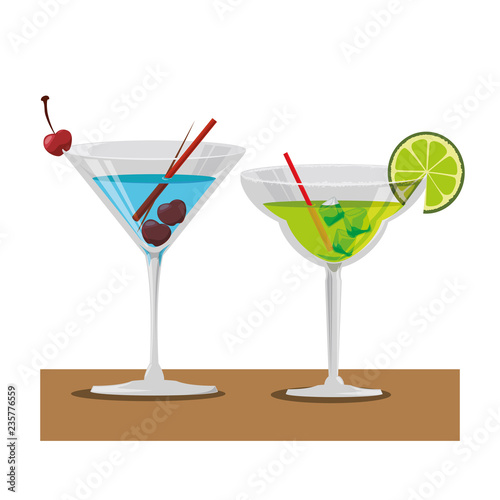 delicious cocktails drinks icons