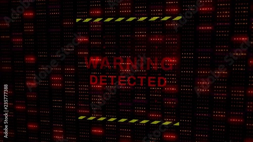 Warning Virus Detected over Animated Data Loop 8