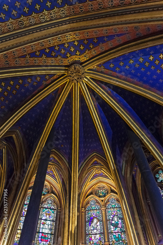 The interior of Sainte-Chapelle.