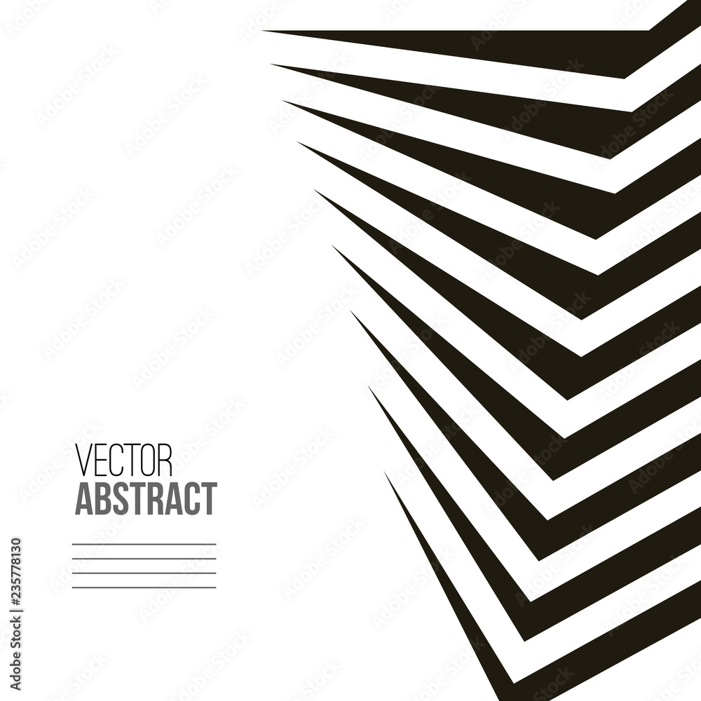 Abstract building with perspective. Architecture book cover