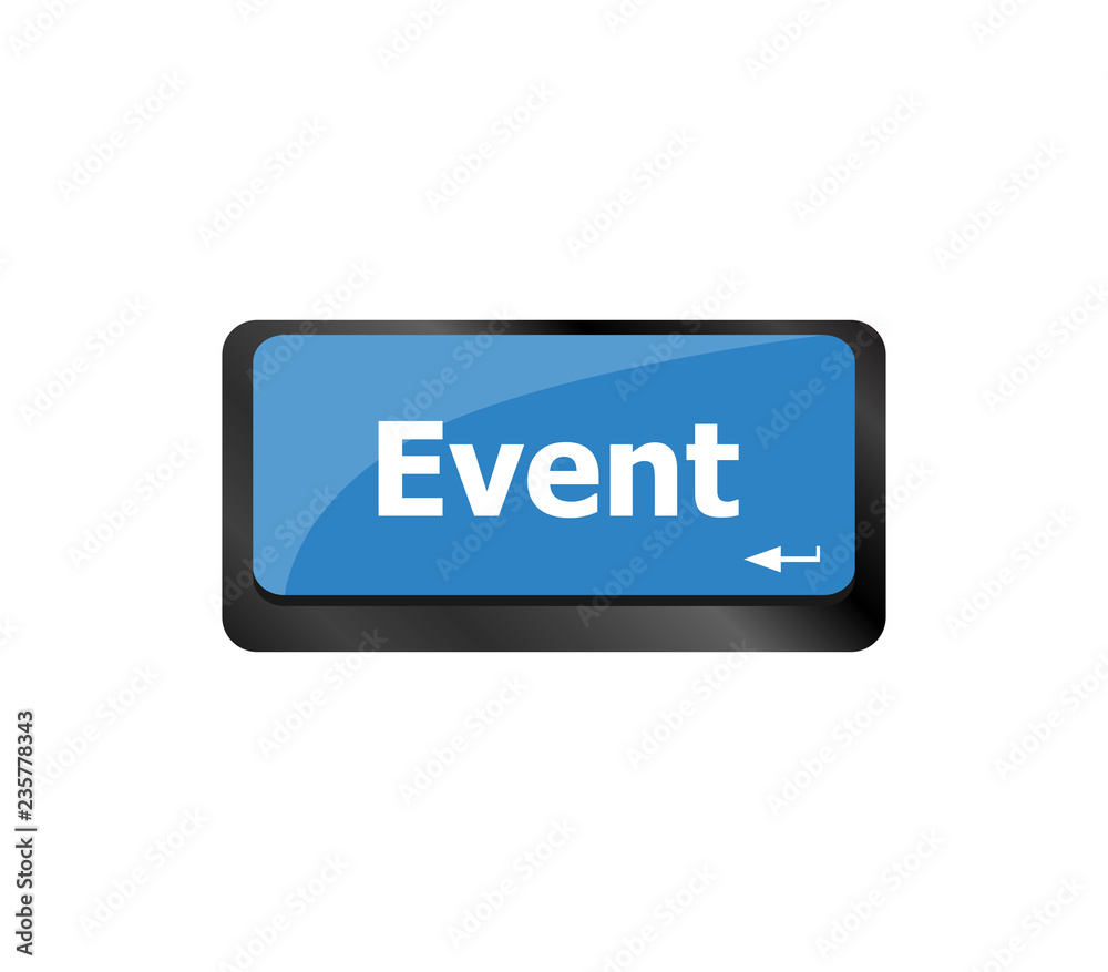 events button on the keyboard - holiday concept events button on the keyboard - holiday concept