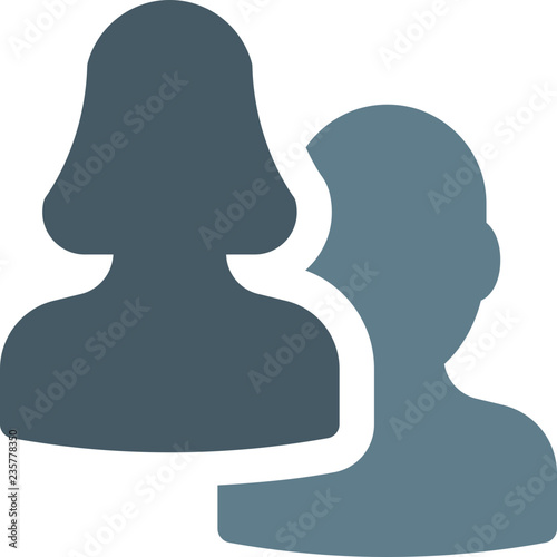 Male and female profile