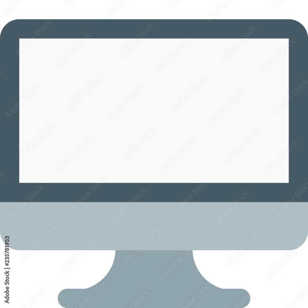 Naklejka premium Flat computer monitor