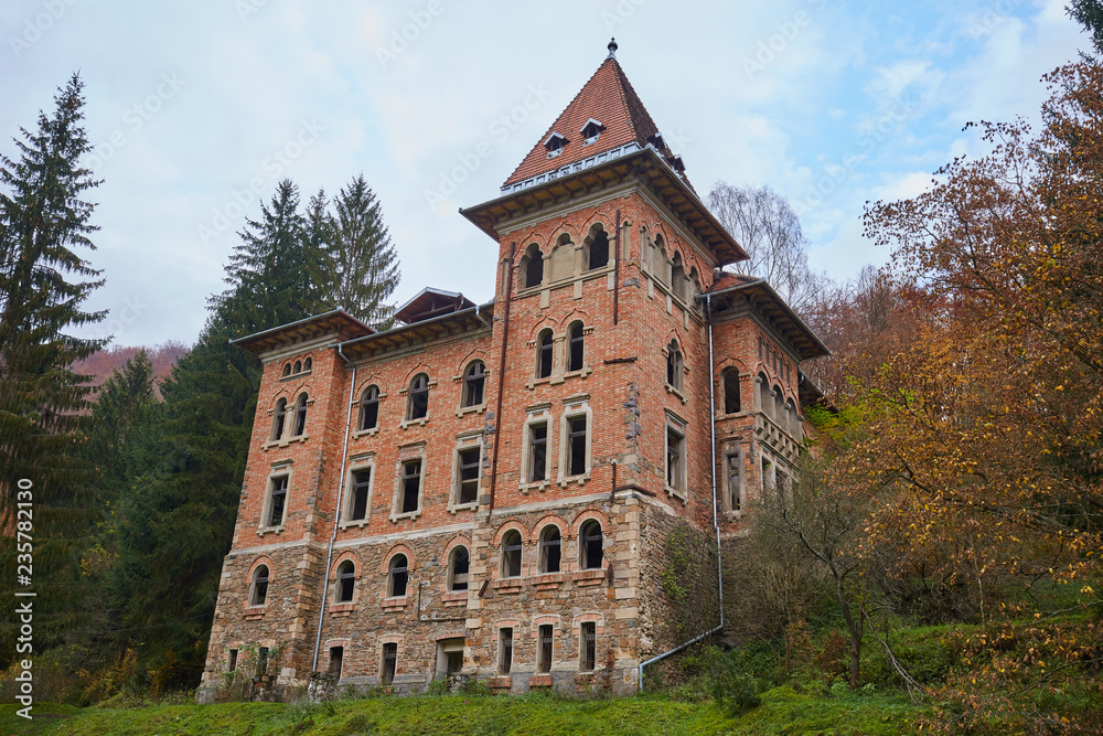 Abandoned castle in the woods