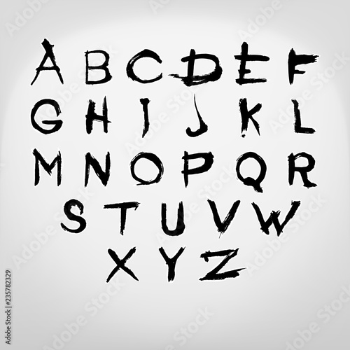 Font, hand-drawn ink