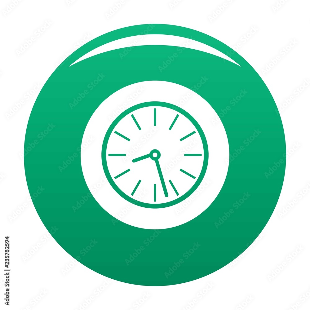 Clock business icon. Simple illustration of clock business vector icon for any design green Clock business icon. Simple illustration of clock business vector icon for any design green