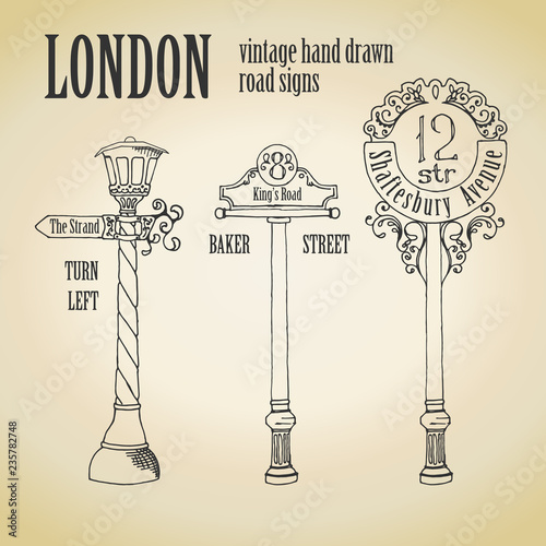 Three old signpost