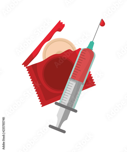 condom protection with syringe