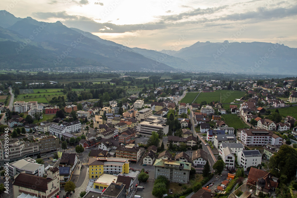 aerial view of Liechtenstein