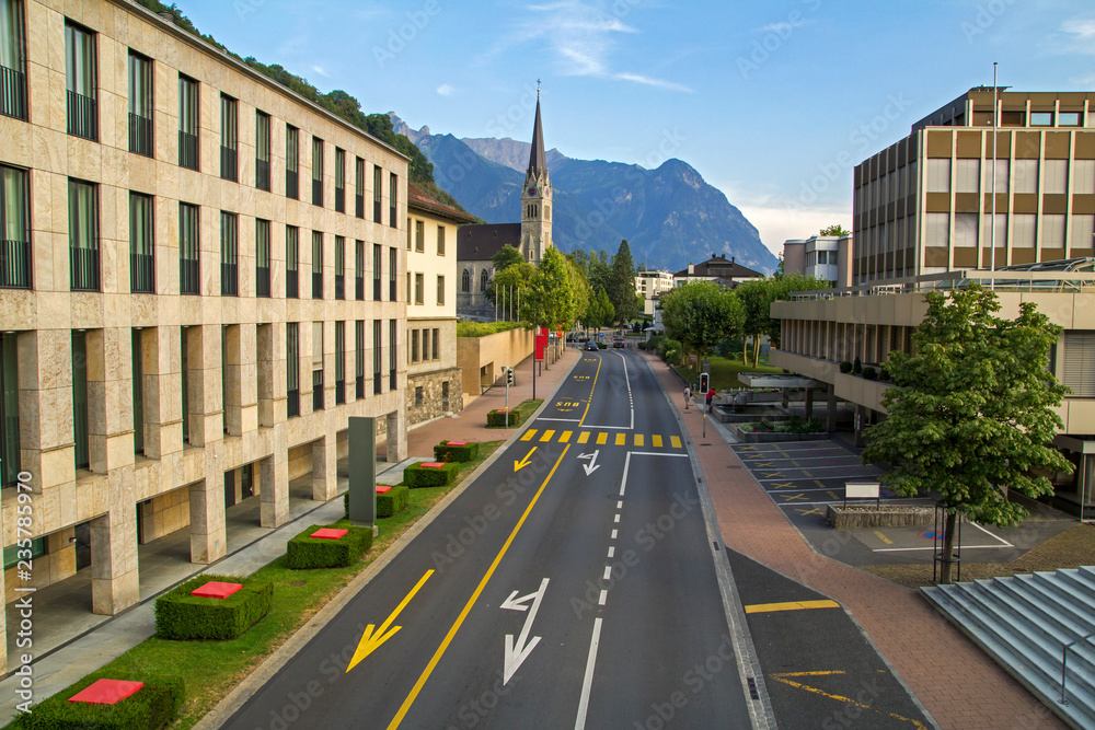 street in the city of Vaduz