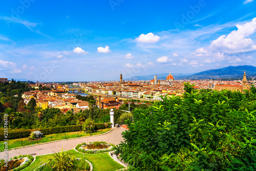Florence or Firenze aerial cityscape.Tuscany, Italy