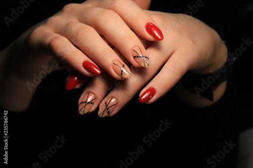 fashion red manicure