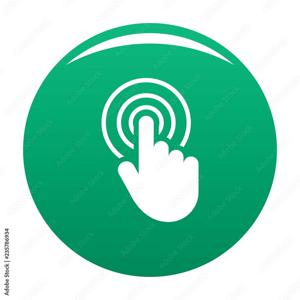 hand cursor web icon isolated on white background for any design green hand cursor web icon isolated on white background for any design green