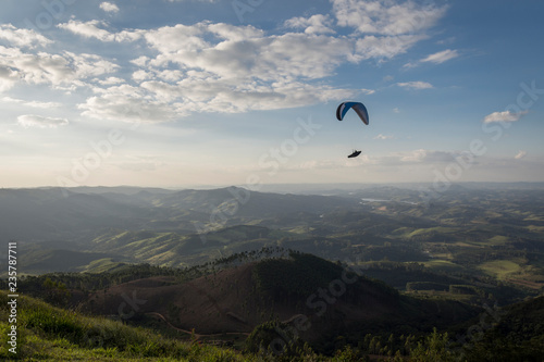 paragliding in mountains