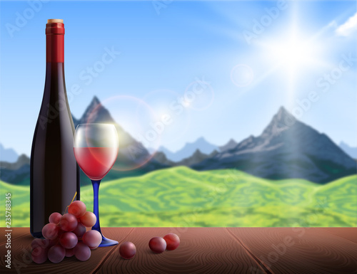 Wine Realistic Background