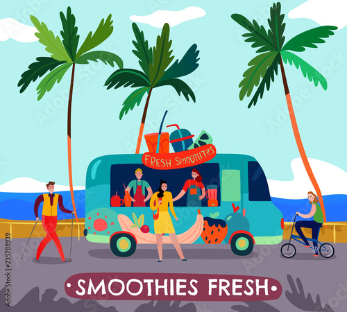 Food Trucks Illustration