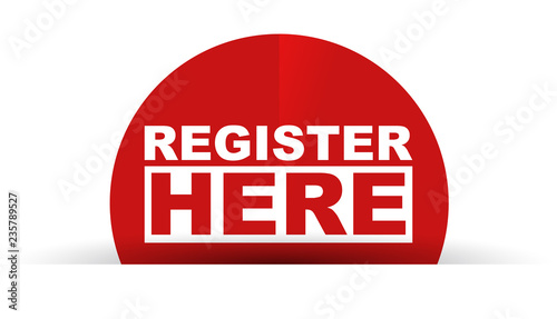 red vector banner register here