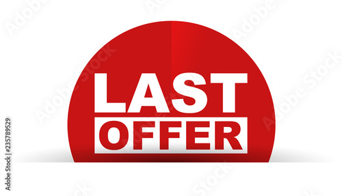red vector banner last offer