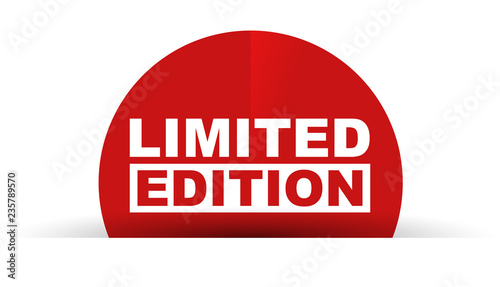 red vector banner limited edition