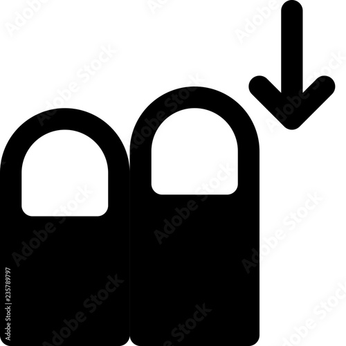 Slide down with two fingers