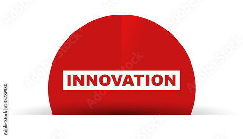 red vector banner innovation